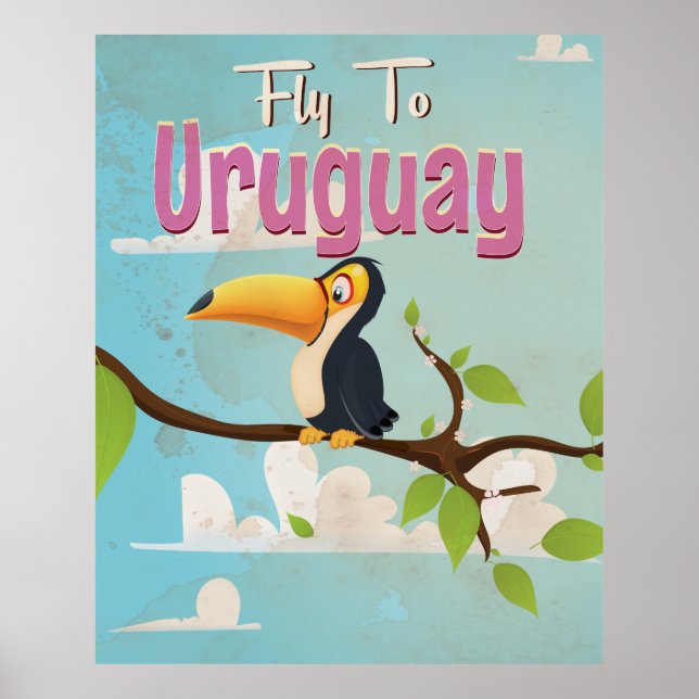 Uruguay Vintage Reiseplakat. Poster (Vorne)