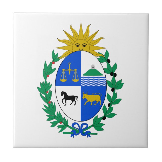 Uruguay-Wappen Fliese (Vorderseite)