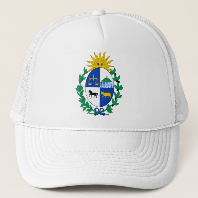Uruguay-Wappen Truckerkappe (Vorderseite)