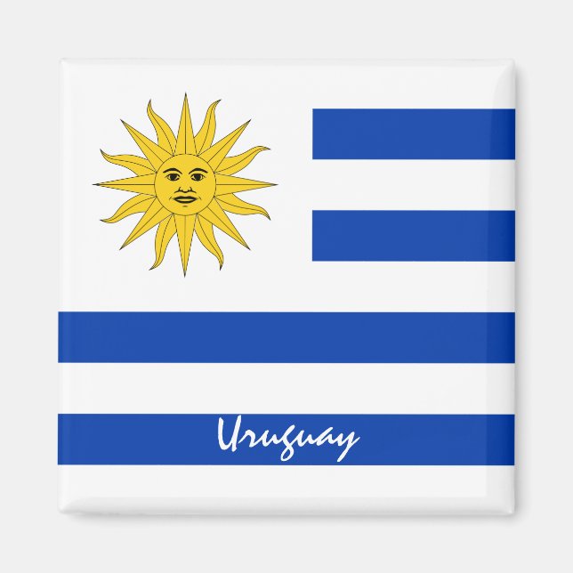 Uruguayan flag & Uruguay holiday/Fans-Sport Magnet (Vorne)