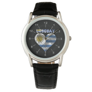 Uruguayische Flagge Armbanduhr
