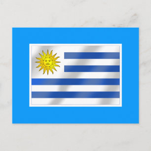 Uruguayische Flagge für Geschenke und T-Shirts in Postkarte