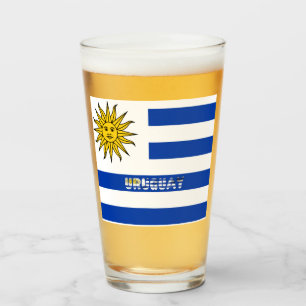Uruguayische Flagge Glas