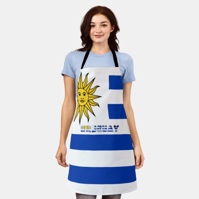 Uruguayische Flagge Schürze (Getragen)
