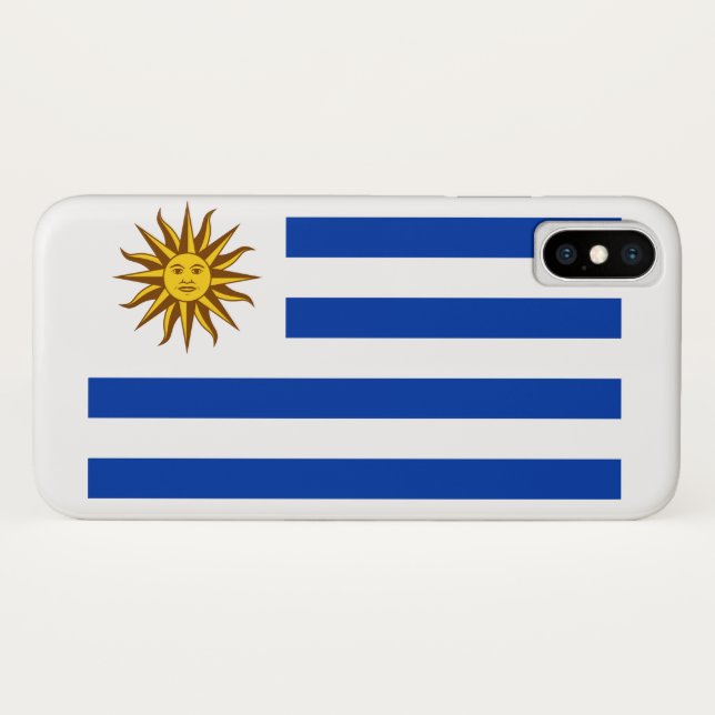 Uruguayische Flagge (Uruguay) Case-Mate iPhone Hülle (Rückseite (Horizontal))