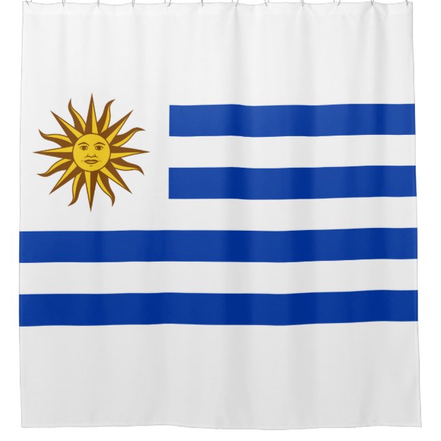 Uruguayische Flagge (Uruguay) Duschvorhang (Vorderseite)