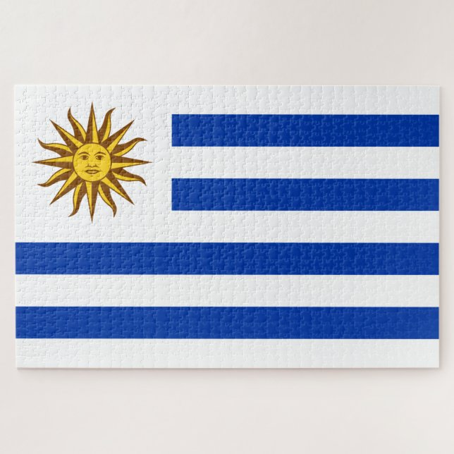Uruguayische Flagge (Uruguay) Puzzle (Horizontal)