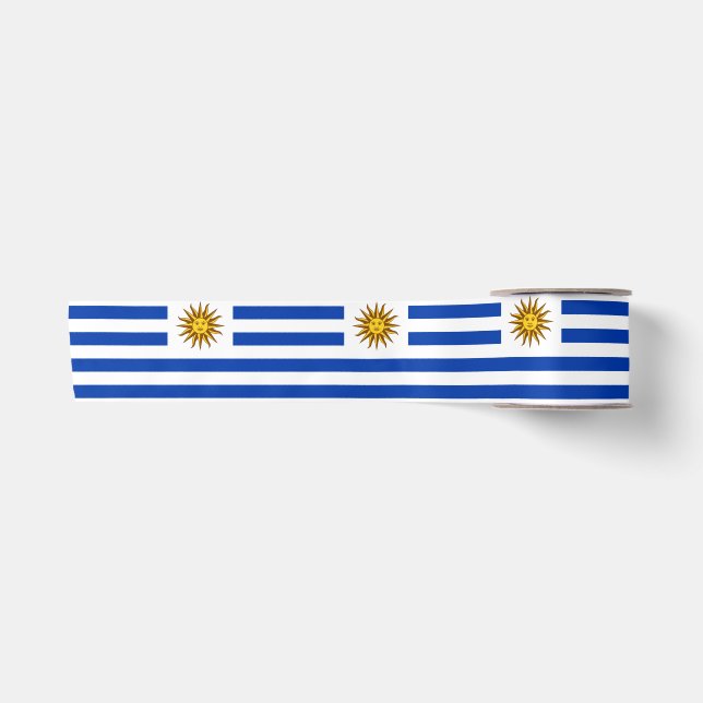 Uruguayische Flagge (Uruguay) Satinband (Vorderseite)