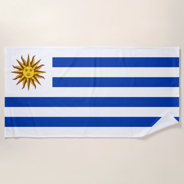 Uruguayische Flagge (Uruguay) Strandtuch (Vorderseite)