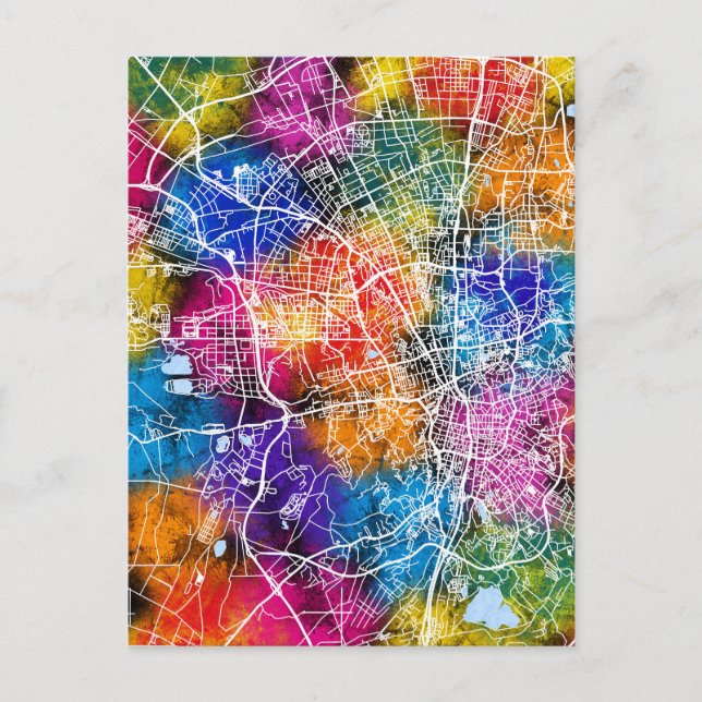 Ürümqi China Stadtkarte Postkarte (Vorderseite)