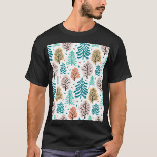 Urwald: Bezauberte Nahtlose Szene. T-Shirt