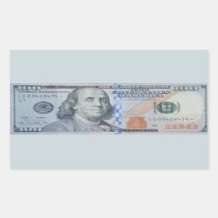 US $100 Star Note LG03429475 Rechteckiger Aufkleber