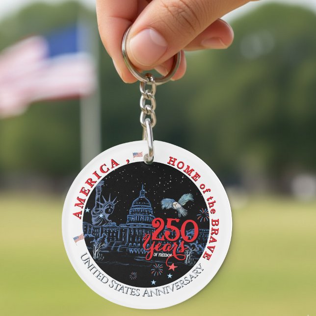 US 250 America Home of the Brave | Monuments Schlüsselanhänger (US 250 America Home of the Brave  Monuments Keychain)