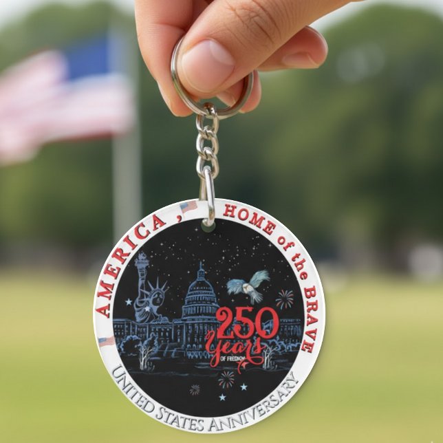 US 250 America Home of the Brave | Monuments Schlüsselanhänger (US 250 America Home of the Brave  Monuments Keychain)