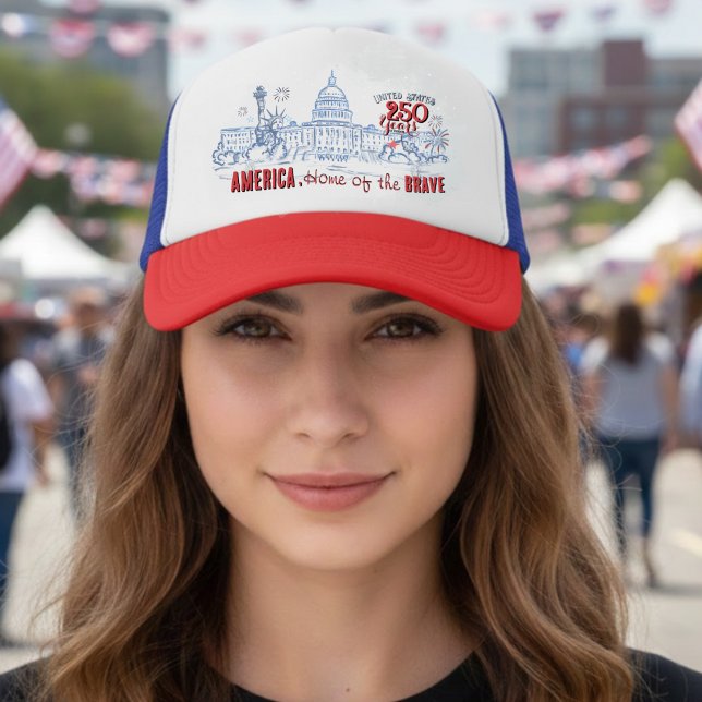 US 250 America's Anniversary Retro  Truckerkappe (US 250 America's Anniversary Retro Trucker Hat)
