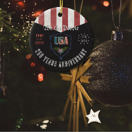 US 250 Home of the Brave Eagle Keramik Ornament