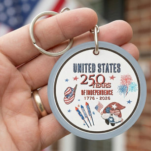 US 250-Jahr-Feier Patrioter Zwerg Schlüsselanhänger