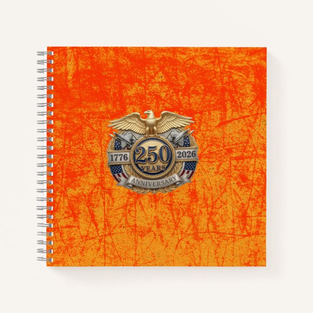 US 250. Jubiläum Notizbuch (Vorderseite)