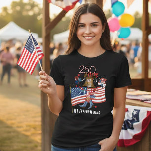 US 250. Jubiläum Patriotischer Gnom Cowboy-Stiefe Tri-Blend Shirt