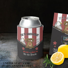 US 250 We the People Hand-Drawn Eagle and Bell Dosenkühler