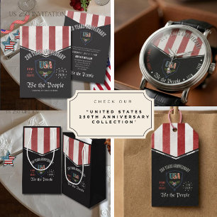 US 250 We the People Patriotisches Jubiläum  Runder Aufkleber
