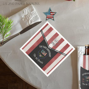 US 250 We the People Patriotisches Jubiläumspapier Serviette