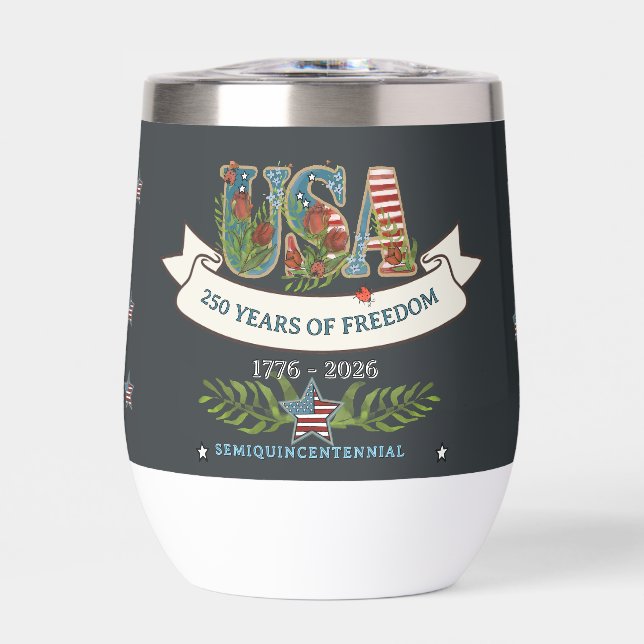 US 250 Years of Freedom Elegant Stemless  (Vorderseite)