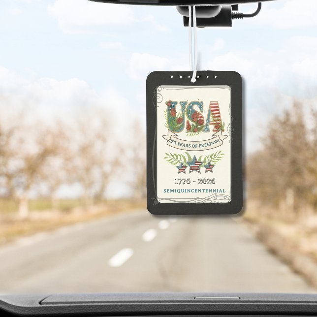 US 250 Years of Freedom Midnight Black Botanical  Autolufterfrischer (US 250 Years of Freedom Midnight Blue Botanical Air Freshener)