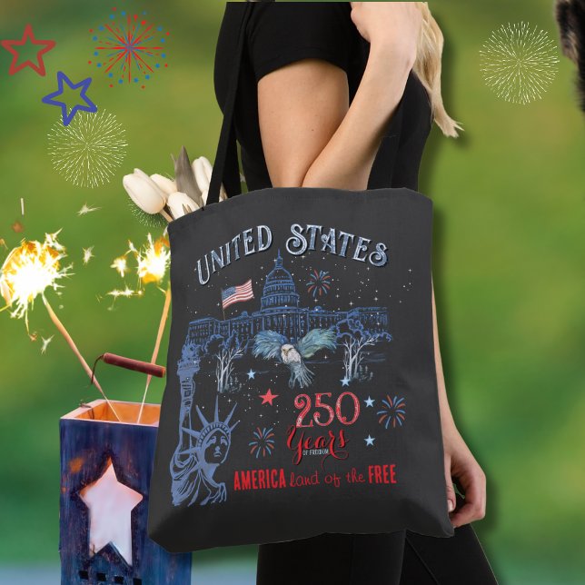 US 250 Years of Freedom Statue of Liberty & Eagle (US 250 Years of Freedom Statue of Liberty & Eagle Tote Bag)