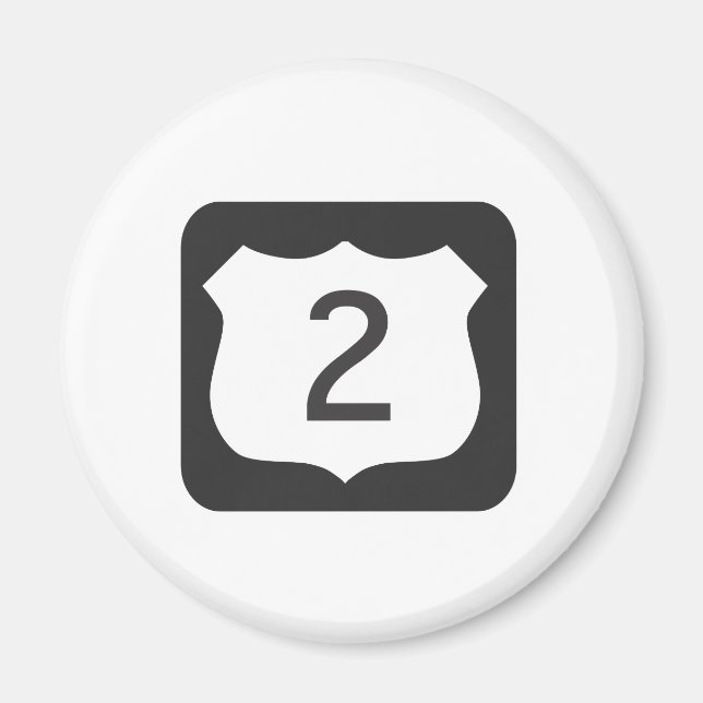 US-2-Magnet für Landschaftliche Autobahnen Magnet (Vorne)