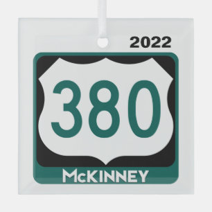 US 380 Hwy - McKinney, Ornament Aus Glas
