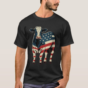 US 4. Juli Rinder auf patriotische amerikanische K T-Shirt
