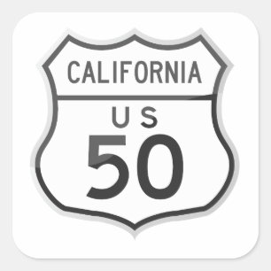 US 50 California Lincoln Highway Sticker