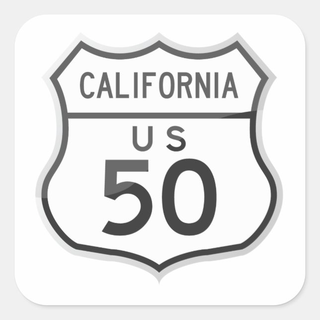 US 50 California Lincoln Highway Sticker (Vorderseite)