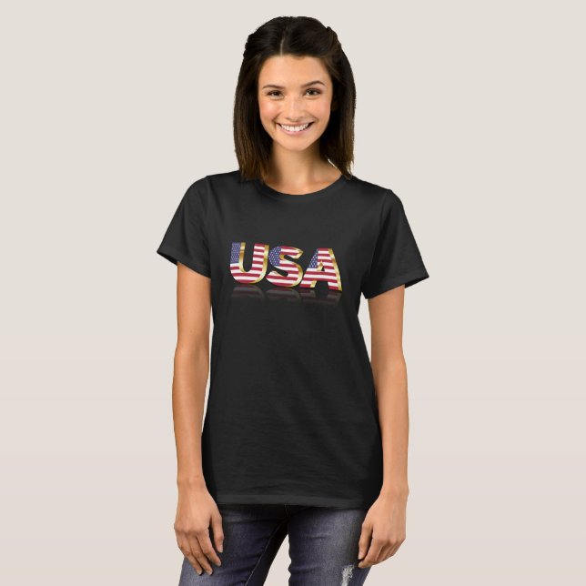 US A in der US-Flagge T-Shirt (Vorne ganz)