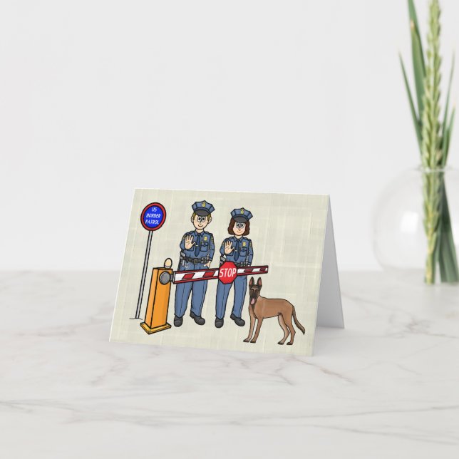 US-Agent von Grenzpatrouillen und Hund Dankeschön  Karte (Vorderseite)
