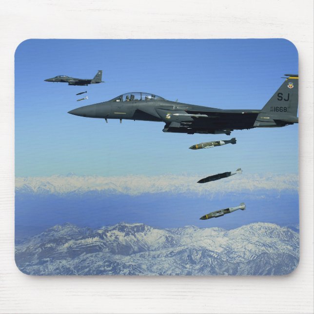 US Air Force F-15E Strike Eagle Flugzeug Mousepad (Vorne)