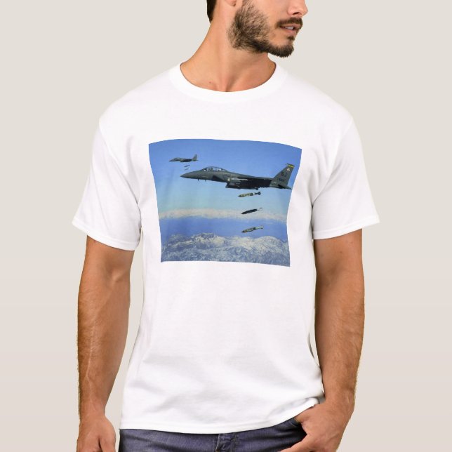 US Air Force F-15E Strike Eagle Flugzeug T-Shirt (Vorderseite)
