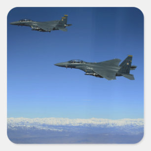 US Air Force F-15E Strike Eagles 2 Quadratischer Aufkleber