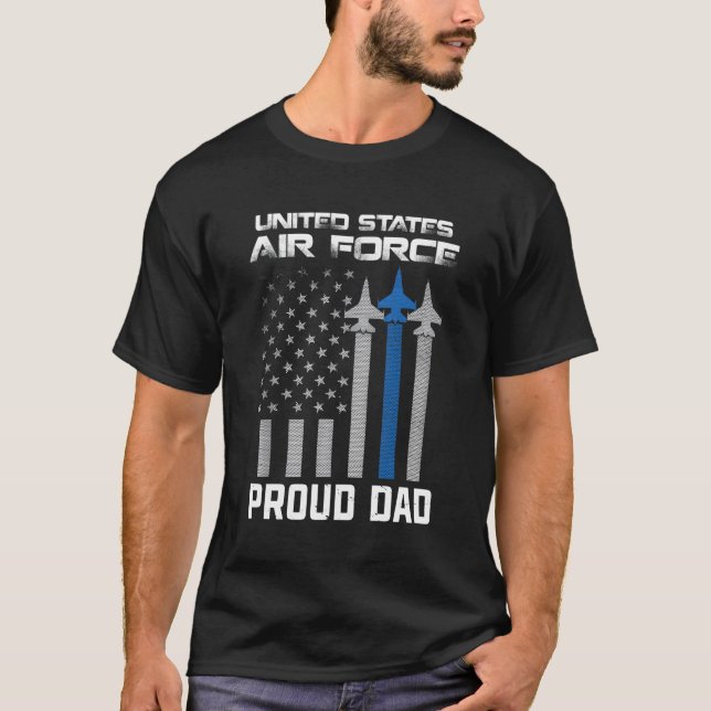 US Air Force Stolz Vater Stolz Luftwaffe Vater Vät T-Shirt (Vorderseite)