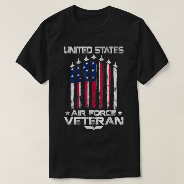 US Air Force US Veteranen 4. Juli T Shirt Amer (Design vorne)