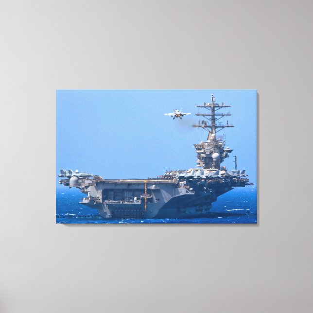 US AIRCRAFT CARRIER - CVN 68 24x36 Leinwanddruck (Vorderseite)