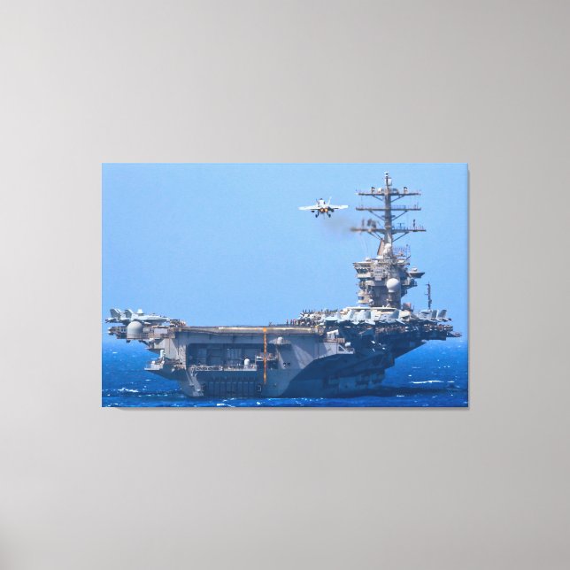 US AIRCRAFT CARRIER - CVN 68 32x48 Leinwanddruck (Vorderseite)