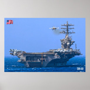 US AIRCRAFT CARRIER - CVN-68 POSTER