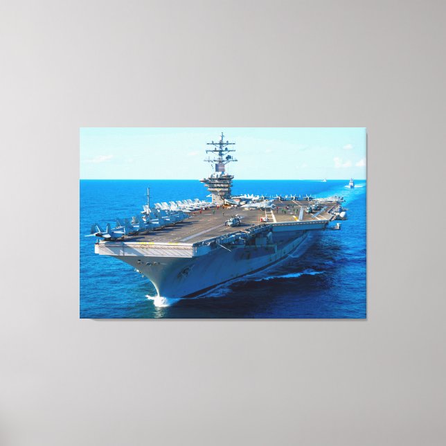 US AIRCRAFT CARRIER - CVN-69 32x48 Leinwanddruck (Vorderseite)