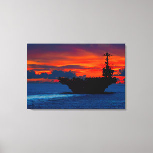 US AIRCRAFT CARRIER - CVN-73 24x36 Leinwanddruck