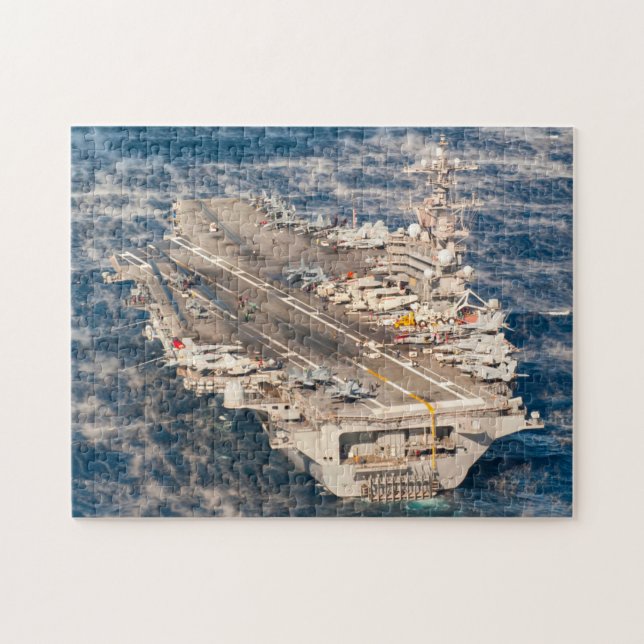 US AIRCRAFT CARRIER - CVN 77 (11x14 INCH) Puzzle (Horizontal)