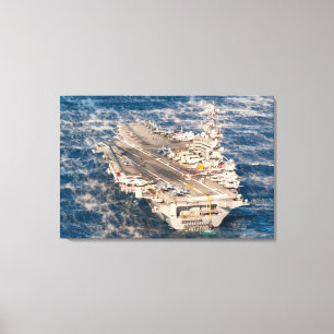 US AIRCRAFT CARRIER - CVN-77 24x36 Leinwanddruck
