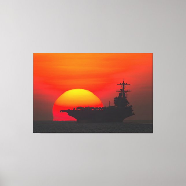 US AIRCRAFT CARRIER - CVN-77 40x60 Leinwanddruck (Vorderseite)