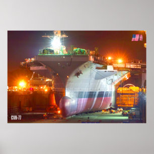 US AIRCRAFT CARRIER - CVN-77 POSTER